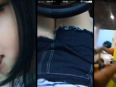 開粉絲送的法拉利！女主播開車摳逼加油 最後淫水握手手…賺到了