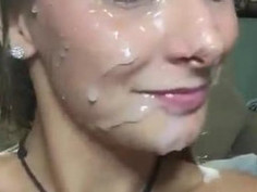 Sexy A sexy load on her face.