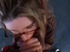 Dagny wearing glasses receives another great facial.