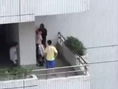 高中情侶在陽台開戰2