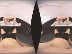 JAPANESE VR PORN - BIG TITS GIRL RUBBING HER PUSSY IN THE BATHROOM