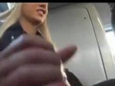 If you’re going to give your man a public blowjob, ladies, do the right thing and swallow the goods. Seriously, this chick should have to walk home after leaving this fucking mess on his clothes.