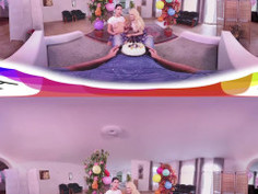 Holi_ Bust Hot Blonde and Hot Latine girl double blow your dick and fuck