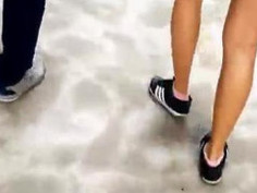 Nice Slim Tanned Toned Legs~ (Part 2/3) Wait for it. Upskirt is in part 3. #sggirls