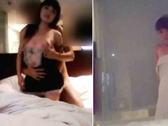 這錢花的值得！高價約炮極品藝校妹 露臉吹簫很嬌喘：狂揉嫩乳～