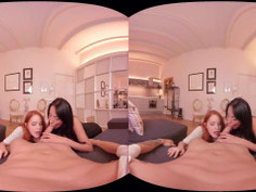 Threesome POV Blowjob