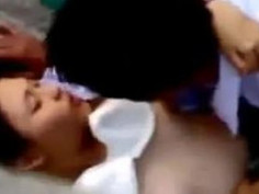 香港情侶海邊打野戰