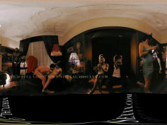 360 three colombian women in lingerie hard fuck