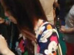 when i was seeing this girl playing her phone so concentrate, and the skirt she wearing was so short, somemore she is queue up. and nobody stay behind her. so i put my phone in plastic bag go behind her to spy on her. so far is not so clear, but can see i