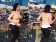 俄羅斯大奶女郎喝到腦袋脫線 直接在超市脫光晃奶!!