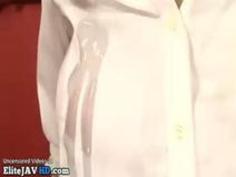 【大島あいる】トロけるJカップ爆乳娘をローションまみれにしヌルヌルな垂れ乳でパイズリさせた【巨乳アダルト動画】