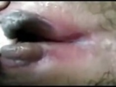 黒のストッキングでオナニー