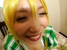 POVアクションでleafaとして日本のコスプレのかわい子ちゃん