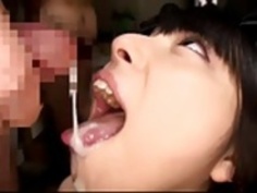 愛上原 - 口にぶっかけスペルマ