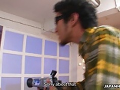 二つのかわいい日本の女の子は、ハードshagged取得