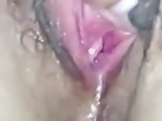 アジアの毛深い猫のクローズアップセックス