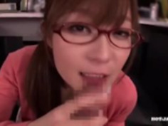 【石原莉奈】残業中に眼鏡美人のオマンコにイタズラしたらフェラチオしてくれたwww【AV女優】
