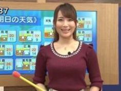 倉多まお　エロ動画巨乳　巨乳アナウンサー倉多まおがお天気を伝えながらダブルフェラ