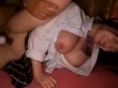 【夢乃あいかイラマチオ】制服姿の、夢乃あいかのイラマチオ手ヌキプレイがエロい！！いい乳してます！