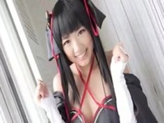 【美少女コスプレ】清純なエロいパイパンの美少女のコスプレ疑似フェラグラビアプレイ動画。【pornhub動画】