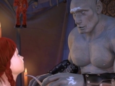 漫画ファンタジーでモンスターコックを持つモンスター