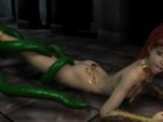 3Dアニメキューティーハニーは、モンスターが後ろから突きます