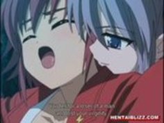 巨乳アニメキューティーがキャッチし、彼女の猫をなめ