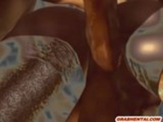 3Dエロアニメの乳首と小犬スタイルめちゃくちゃbigcock