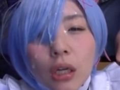 集団に犯される、レムコス＆エミリアコス。フェラ抜き、お掃除フェラ！