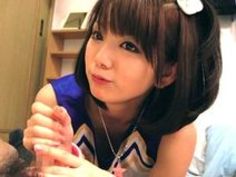 チアガール姿でフェラ抜き！ジュボジュボとくわえていき口内発射’希美まゆ’チアリーダー