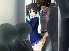 【３Ｄアニメ】遅刻寸前で飛び込んだ満員電車でストーカー集団に犯されるアイドル