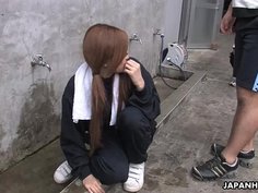 Asian slut getting eaten out by the boys