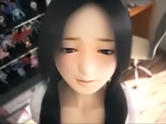 3D美少女のキスとエッチ