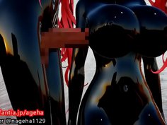 ふたなりチンポを爆乳に押し当てるホノルルちゃん