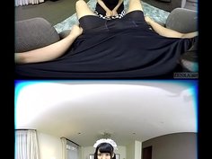 ZENRA VR Japanese AV star Azuki maid handjob fantasy