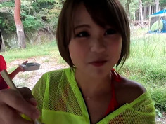 はめキャン ノリ軽すぎ泥●ヤリマンが野外で爆アゲ！ 亜矢みつき