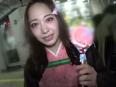 【ハロウィン2020、妖艶半鬼の女】渋谷のﾊﾛｳｨﾝに突如現れたエッチ術の使い手竈○禰○子。封竹を口から外し欲望のままに人を貪り喰う姿はまさに淫鬼！男柱が立ちはだかるもエッチ術【爆尻(ﾊﾞｯｹﾂ)】で一網打尽！負けじと男柱もデンマクリ直撃ぶっかけ潮吹き、HARDピストン絶叫イキで中出し&顔射！！最後は鬼牙精子吸飲で男柱達をノックアウト！鬼おそるべし！ みーちゃん 21歳 女子大生