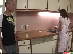 Hikaru Wakabayashi uses her big tits to play with cock