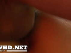 Threesome with Miku Airi giving asian girls blowjob