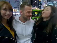 Sexy japanese girls Mona Ayami and Tsubaki Kato goes to the love hotel