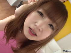 Japanese girl in lingerie, Shino Tanaka fucks her landlord, uncensored